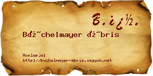Büchelmayer Ábris névjegykártya
